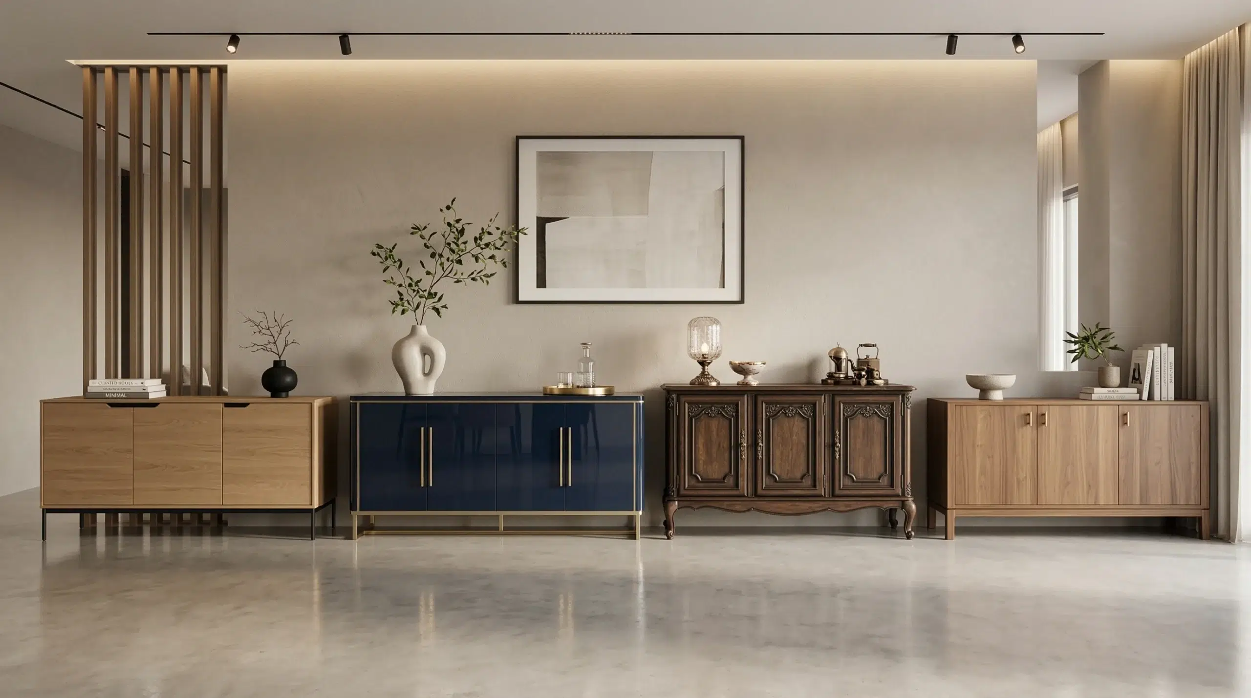 buffet sideboard collections Dubai luxury modern Karnak Home UAE dining room buffet cabinet range