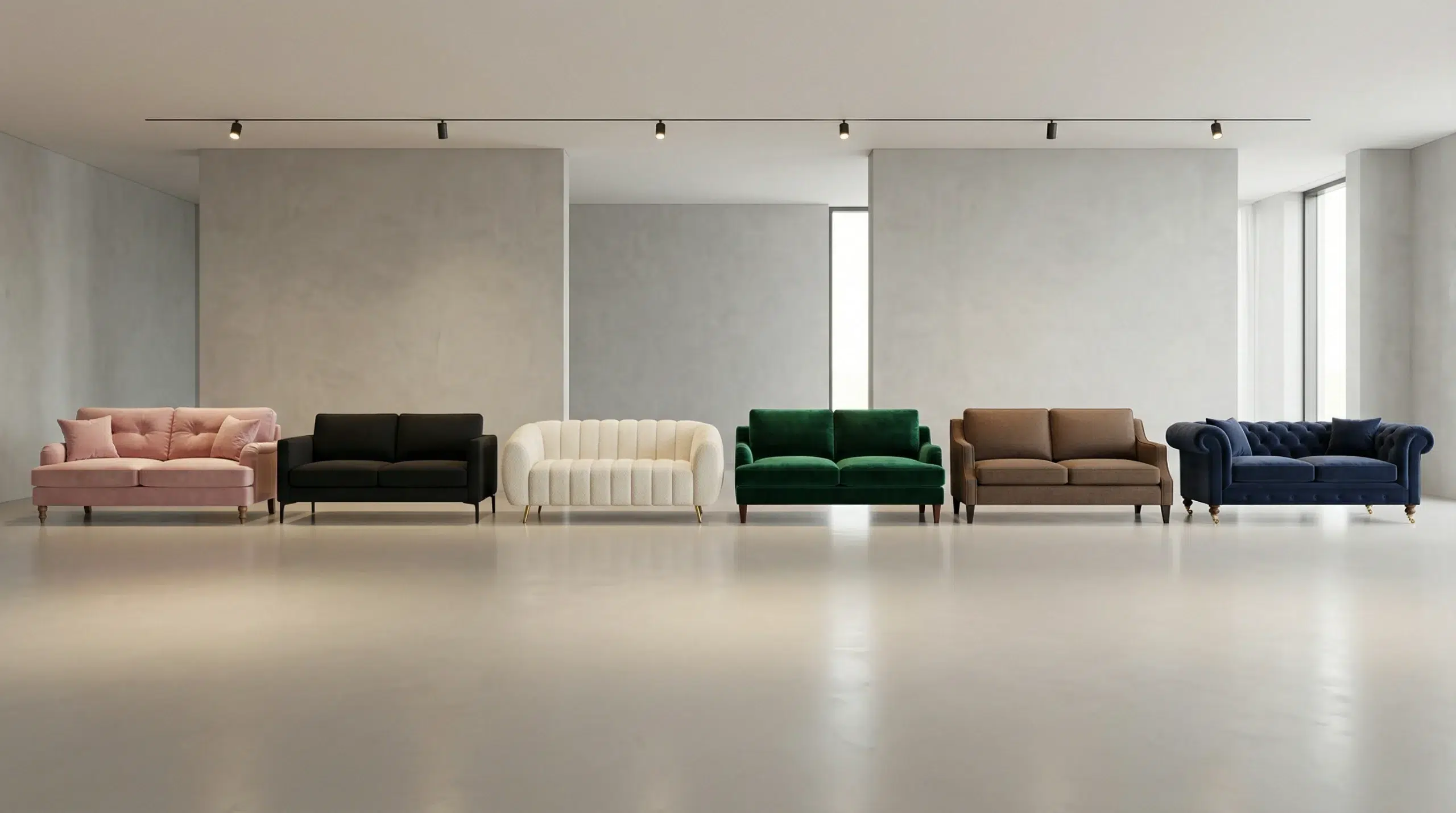 2 seater sofa collections Dubai — boucle, velvet and fabric 2 person sofas, Karnak Home UAE