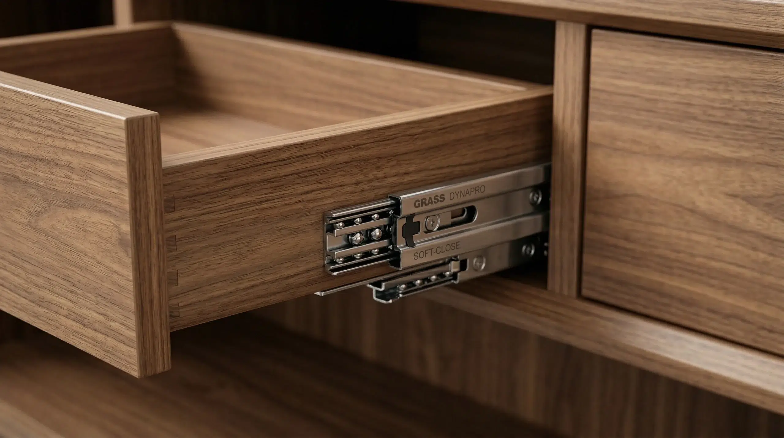 Quality TV media unit construction drawer runners UAE-made Karnak Home Dubai