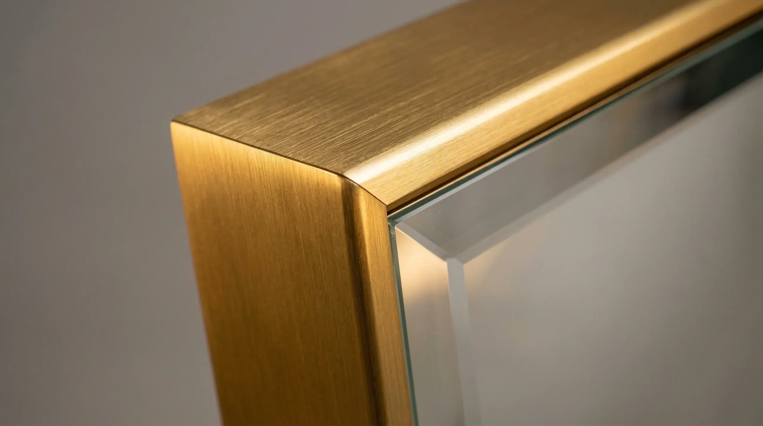 quality floor mirror frame construction detail UAE-made Karnak Home Dubai gold metal glass edge