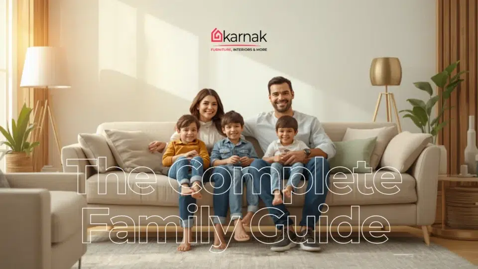 Warm Living Room with Middle Eastern Family