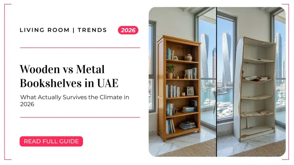 Wooden vs Metal Bookshelves in UAE: What Actually Survives the Climate in 2026