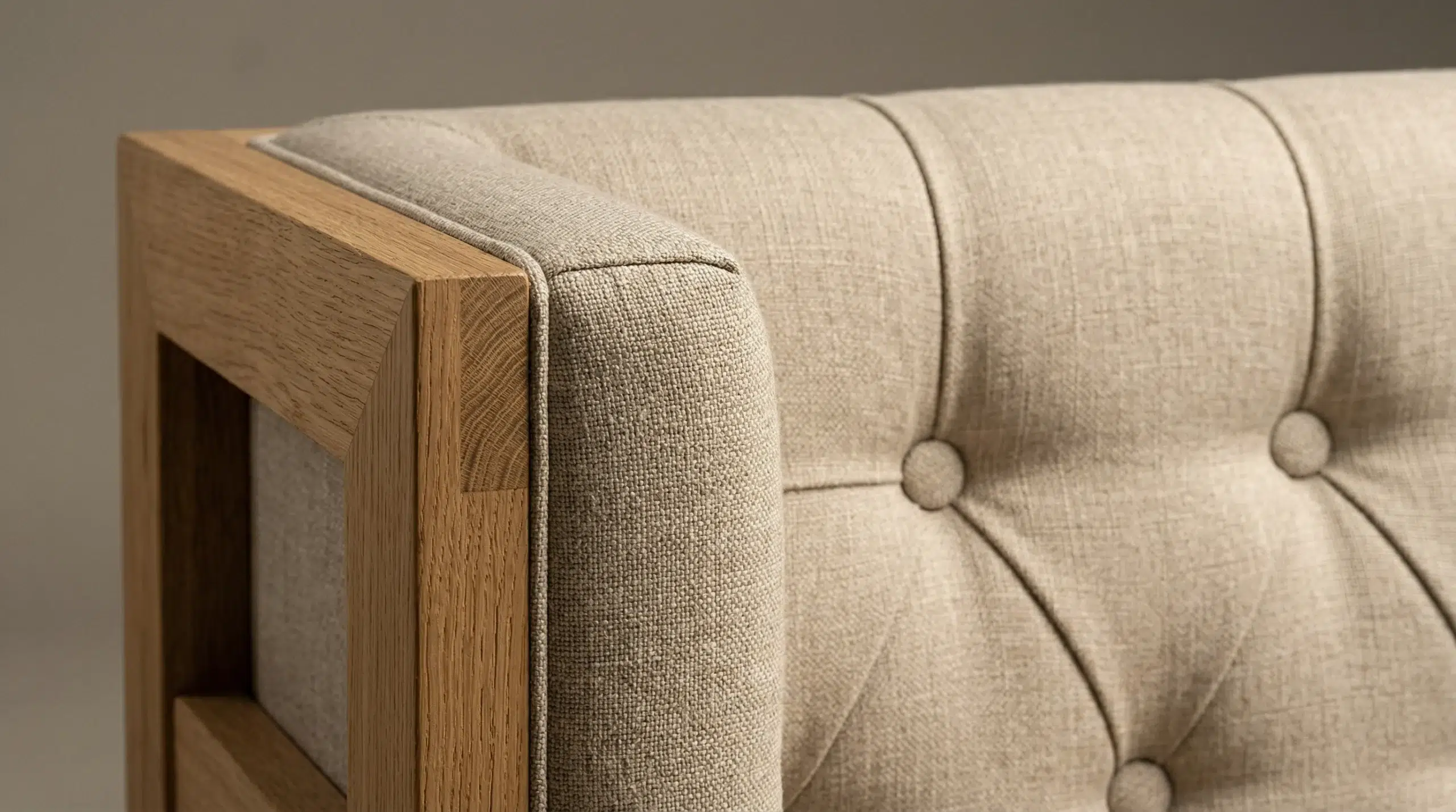 Quality daybed frame joint and upholstery construction detail UAE Karnak Home