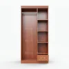 Braisen 2 Door Wooden Wardrobe with Mirror