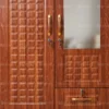 Braisen 2 Door Wooden Wardrobe with Mirror