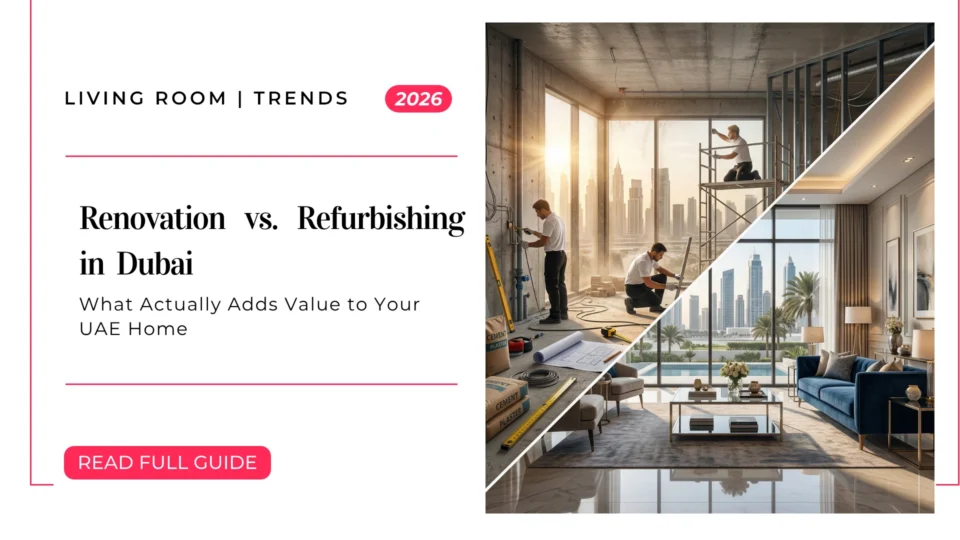 Renovation vs Refurnishing in Dubai: What Actually Adds Value to Your UAE Home in 2026?