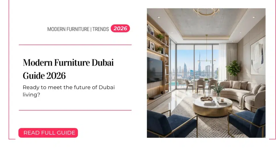 Dubai apartment living room with modern compact setting