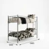 Koffler Grey Steel Bunk Bed