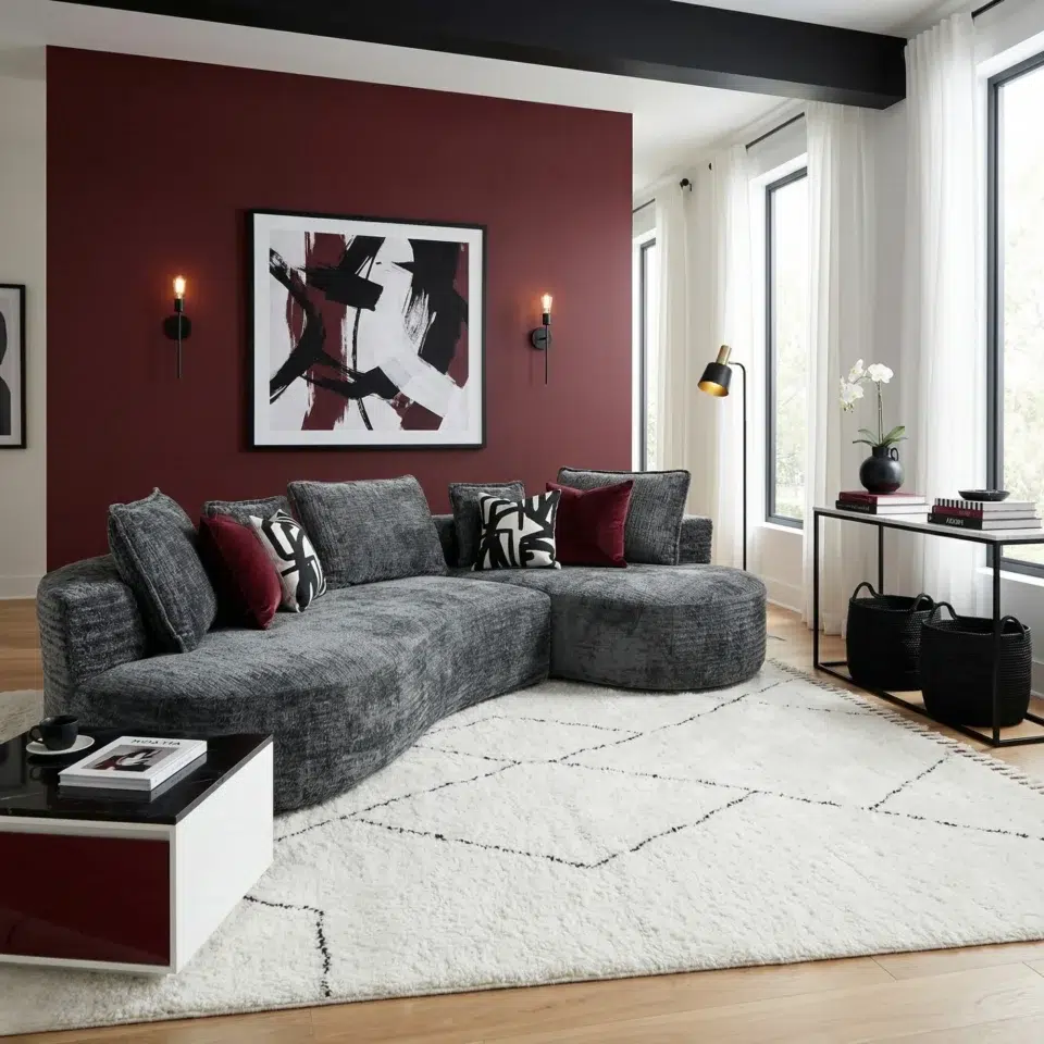 Modern 3 Seater Curved Sofa