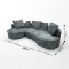 Modern 3 Seater Curved Sofa
