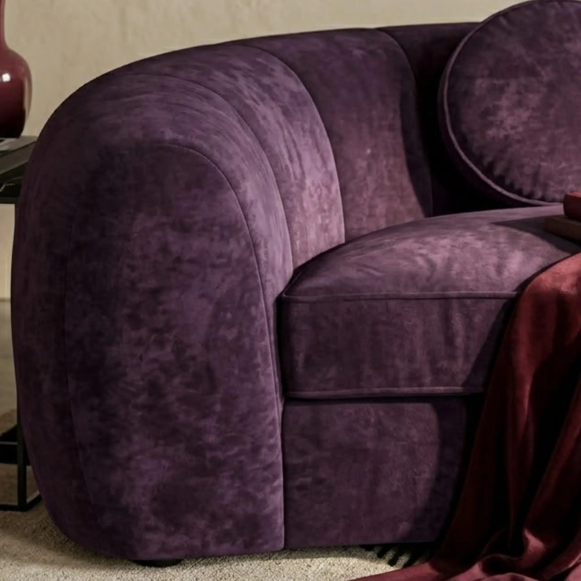 Modern Curved 3 Seater Sofa