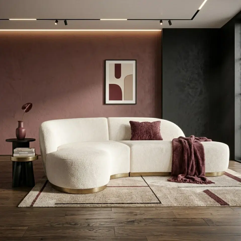 Luxury Curved Chaise Lounge