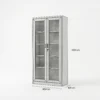 Korbin 2-Door Glass Door Metal Cabinet