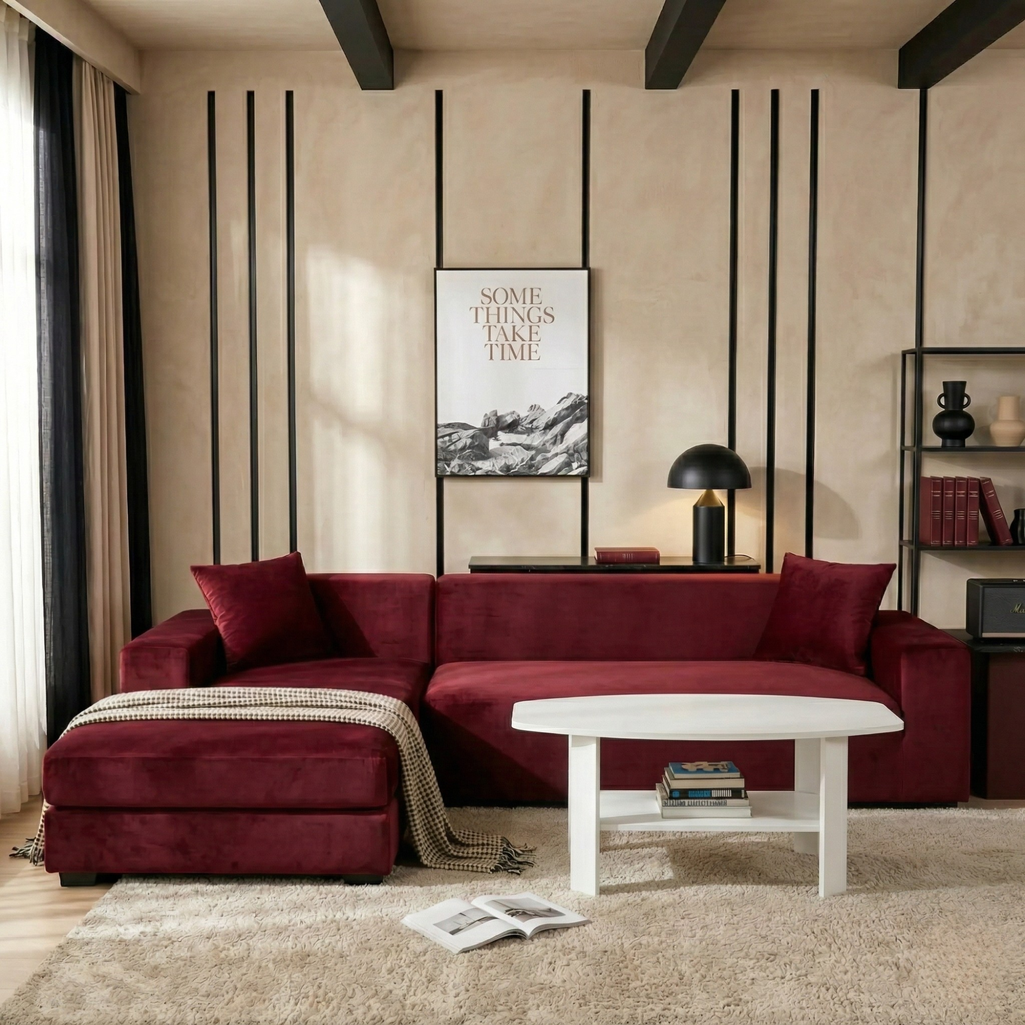 Modern Sectional Sofa with Free Coffee Table