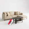 Modern Corner Sofa with Free Coffee Table