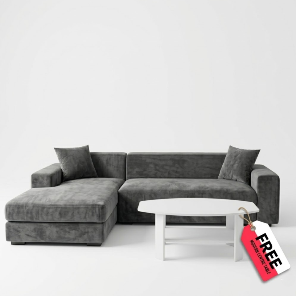 Modern L Shape Sofa with Free Coffee Table…