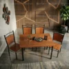 Savoy Wooden Steel Dining Table Set