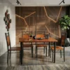 Savoy Wooden Steel Dining Table Set