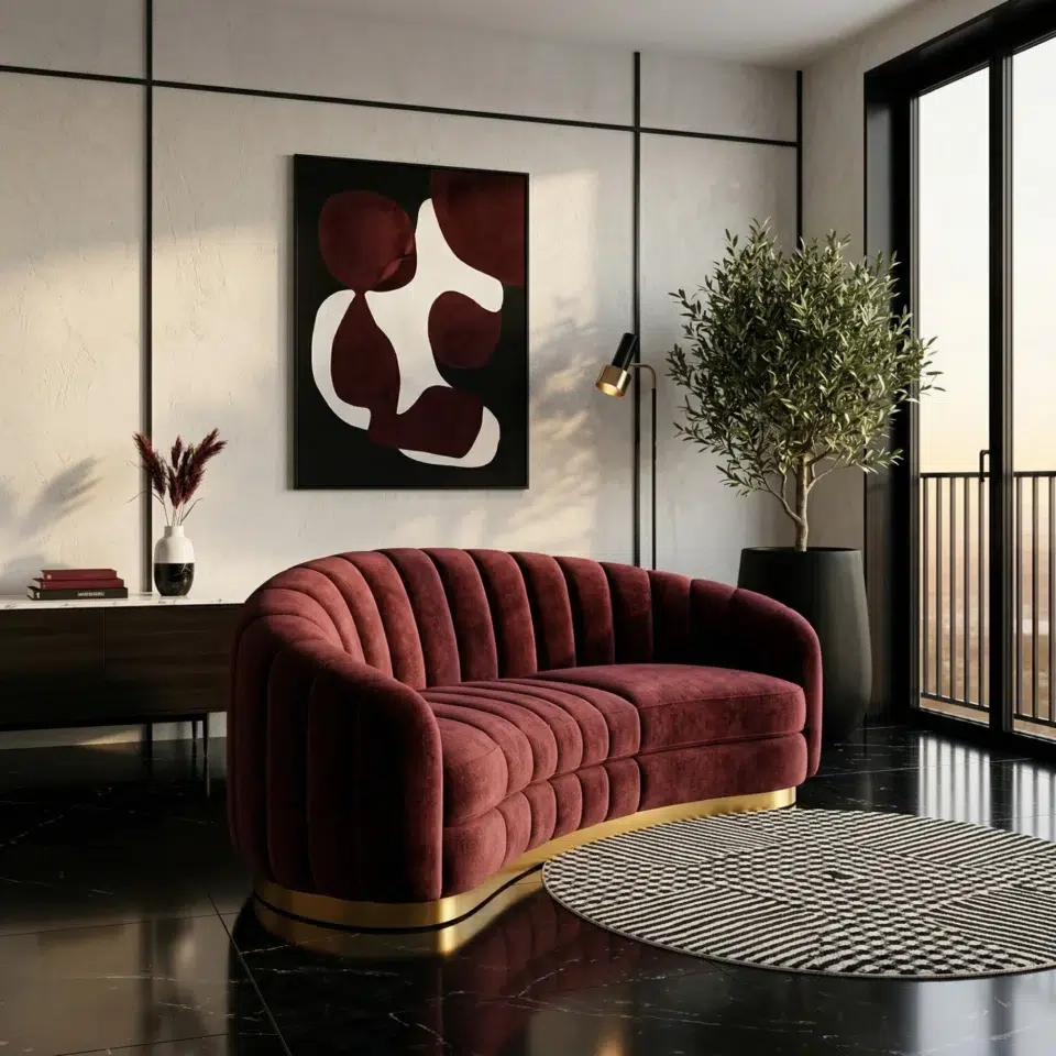 Curved 2 Seater Chaise Lounge