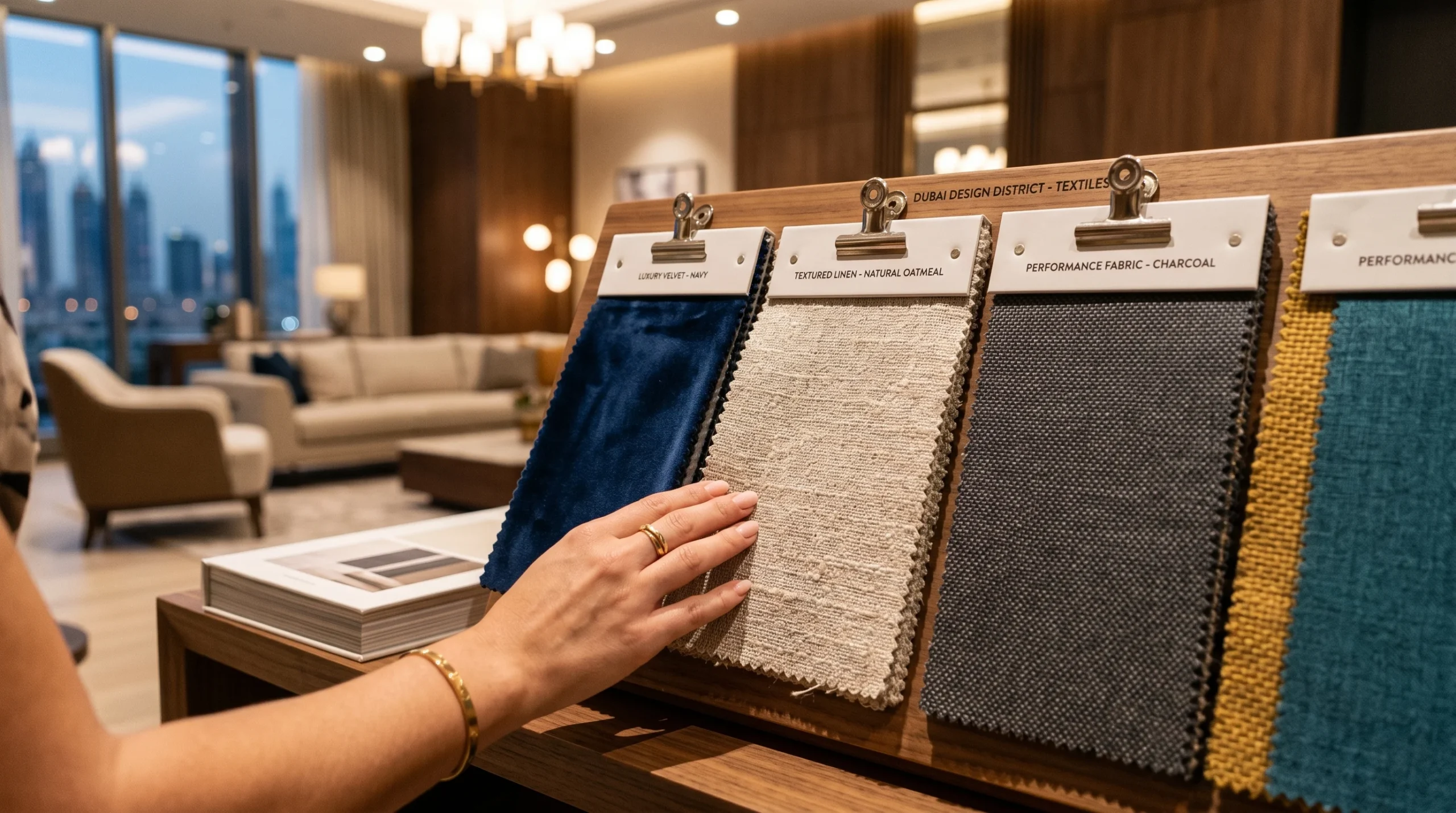 Furniture fabric quality guide Dubai — comparing fabric types for UAE homes