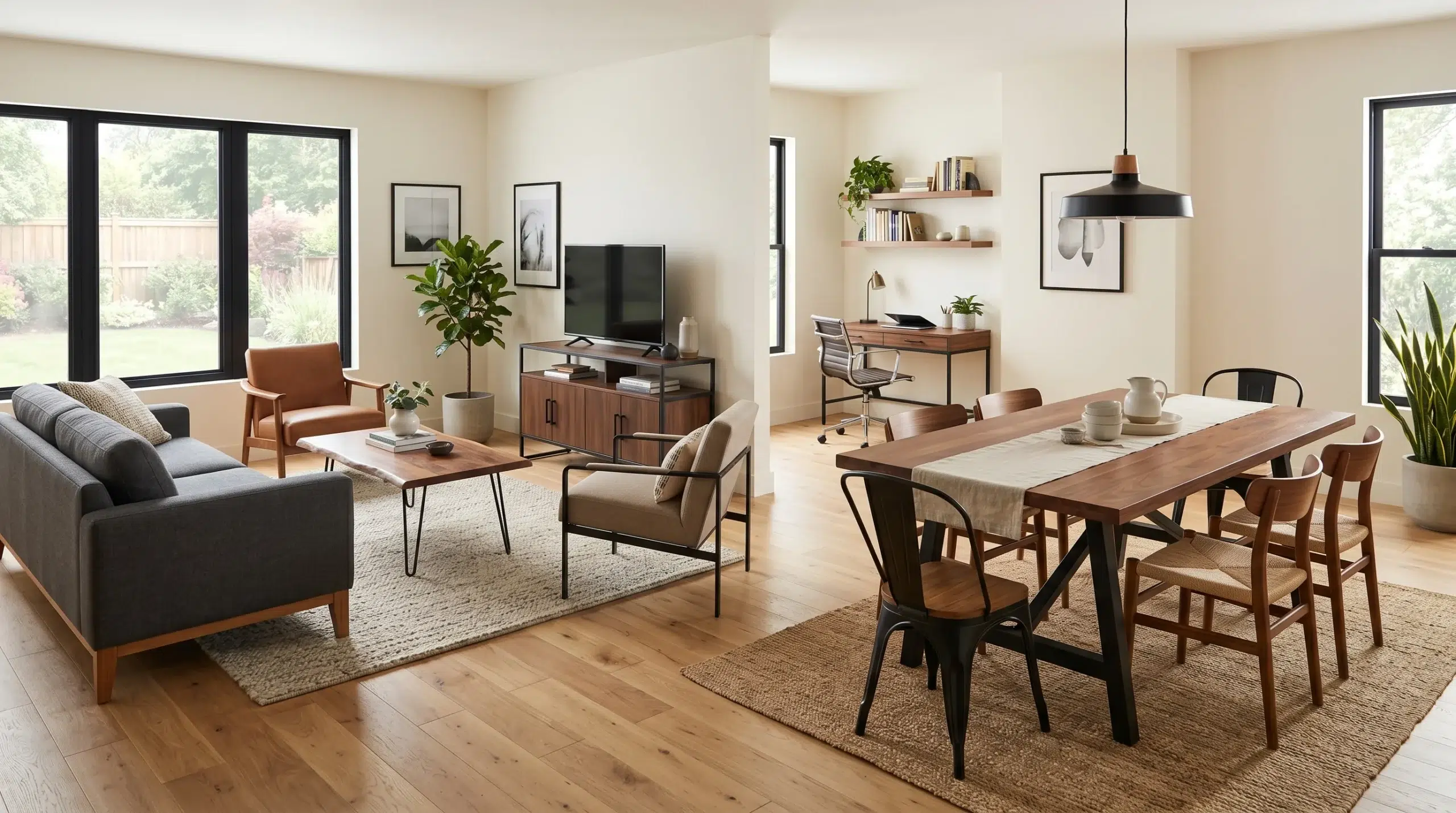 Coordinated durable furniture package for a UAE home.