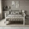 Nedrah Wooden Steel Bed Frame