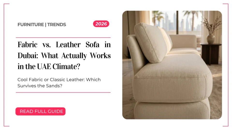 Fabric vs. Leather Sofa in Dubai Guide