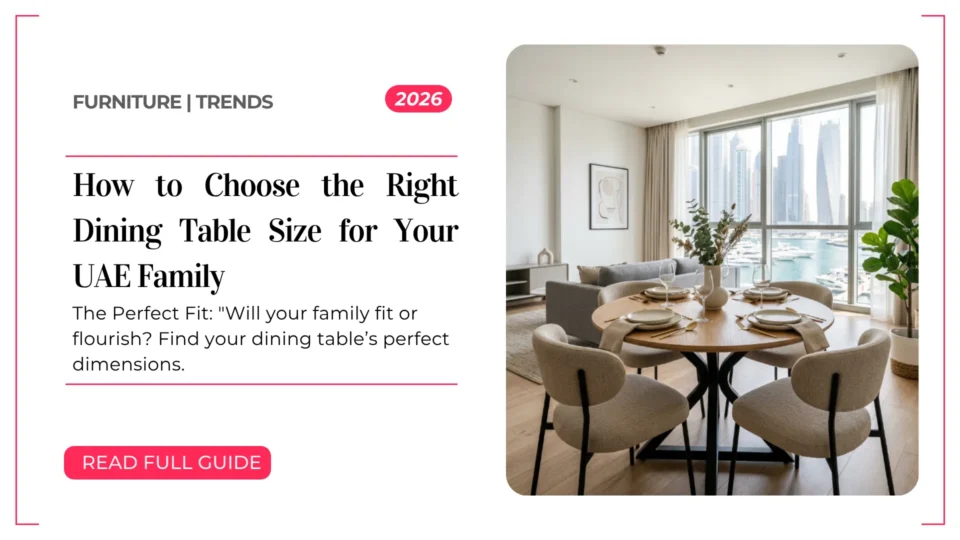 How to Choose the Right Dining Table Size for Your UAE Family Guide