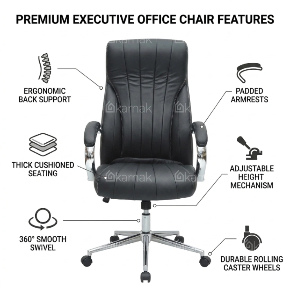 Saffet Ergonomic Office Leather Chair