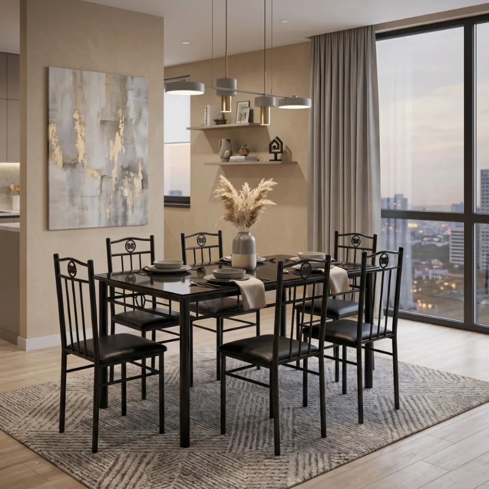 Carter Marble Dining Table Set