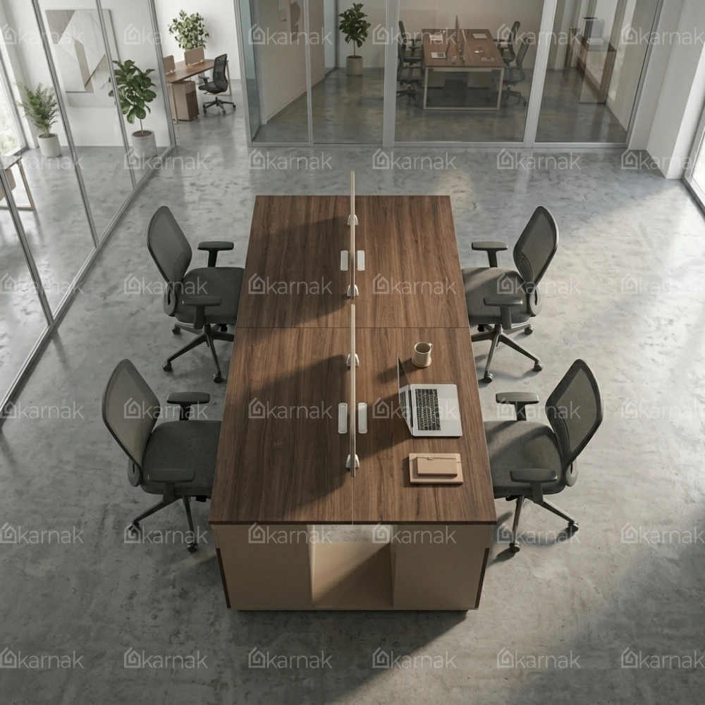 Edgar 4 Person Workstation Desk