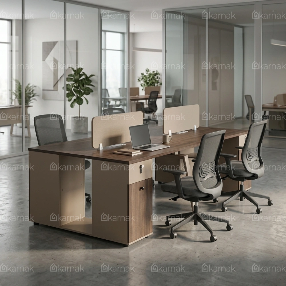 Edgar 4 Person Workstation Desk