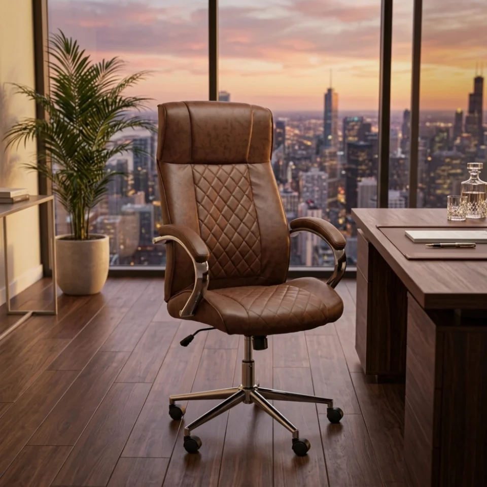 Krystal Ergonomic Office Leather Chair…