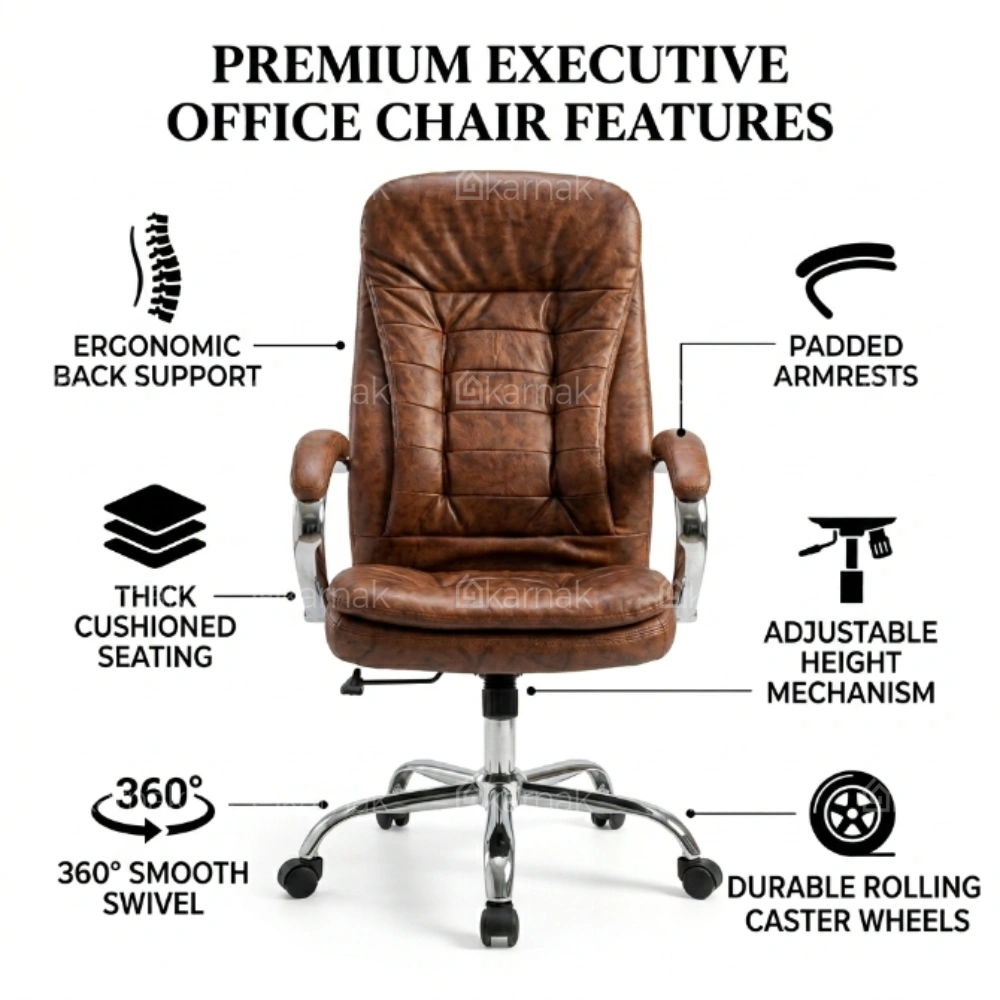 Lucidia Ergonomic Office Leather Chair