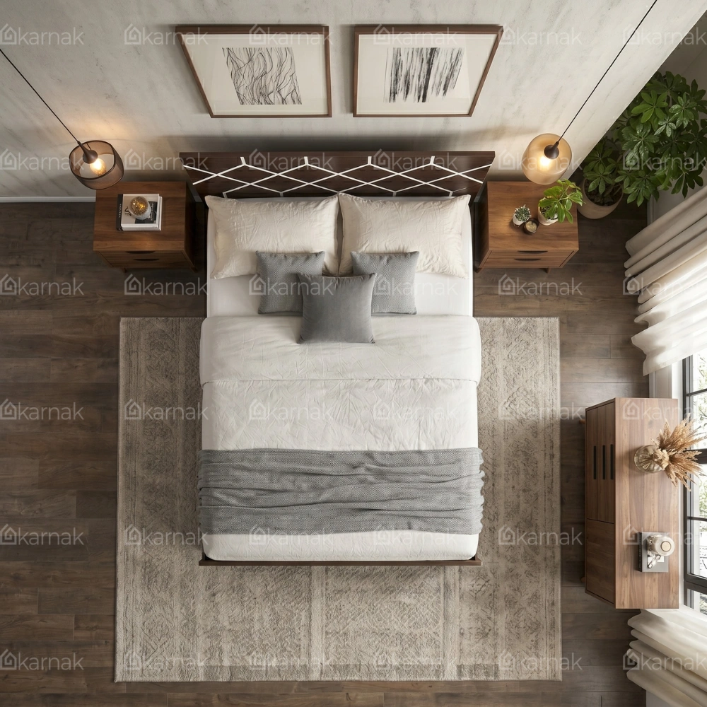 Ackley Wooden Single Bed Frame (Brown)