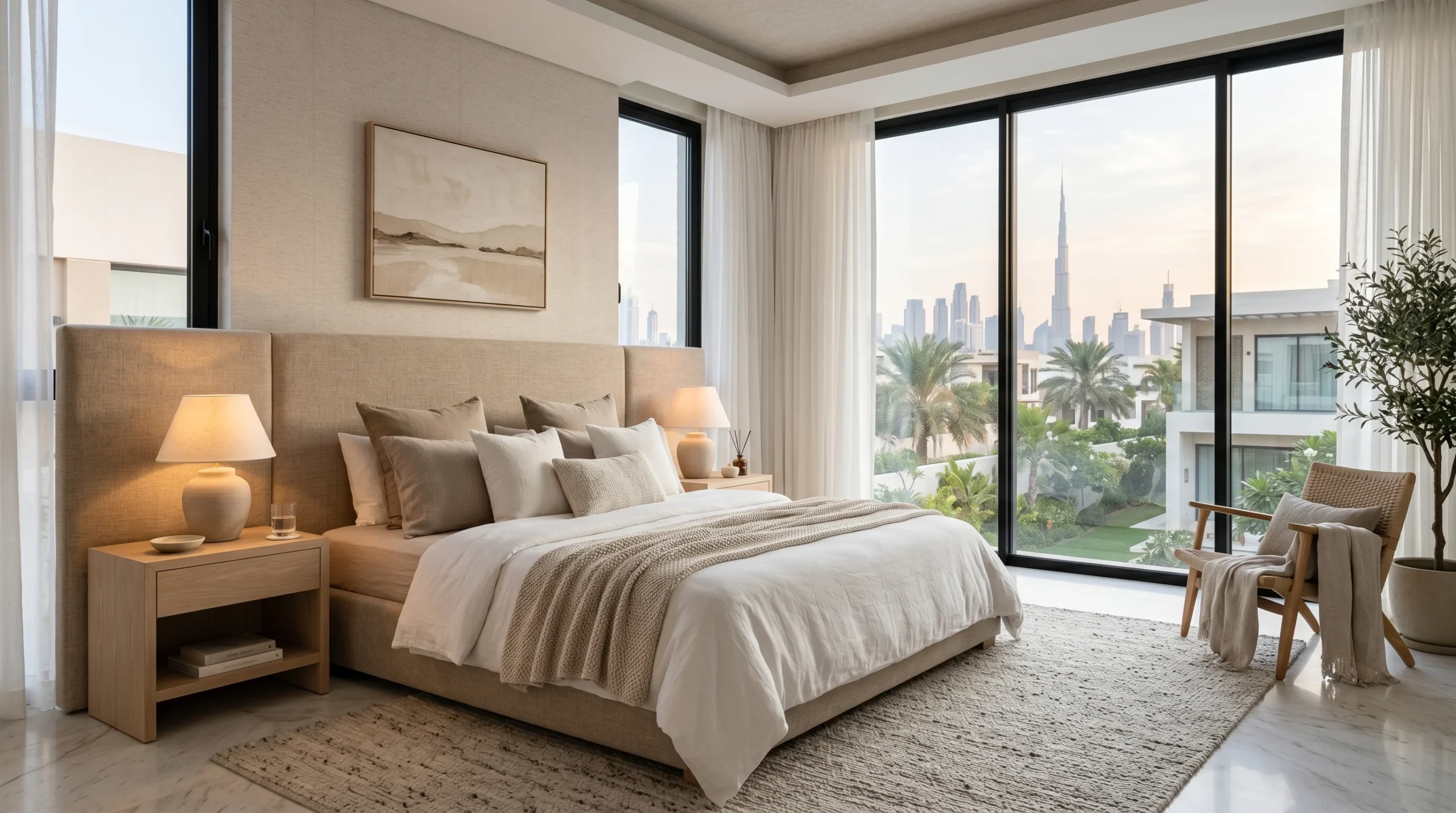 Complete guide to buying a bed in Dubai king-size upholstered bed in modern UAE villa bedroom