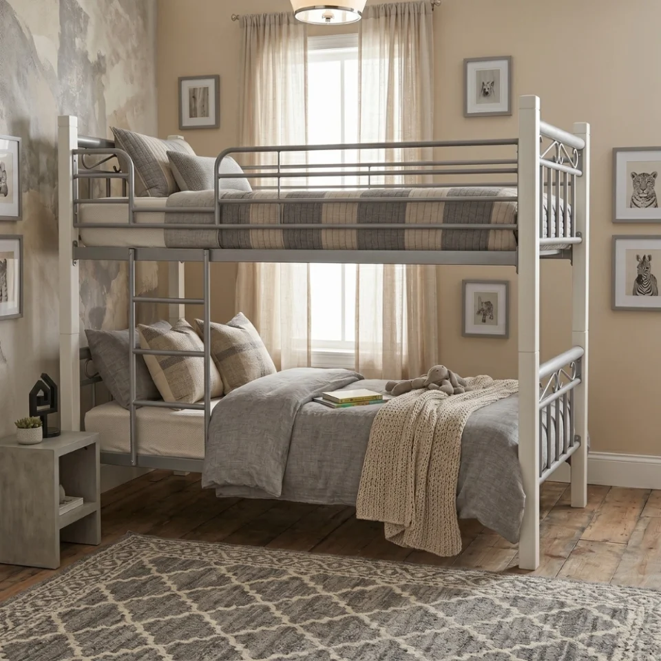 Labelle Wooden Steel Bunk Bed