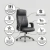 Bryan High Back Office Chair – Black & Grey