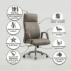 Bryan High Back Office Chair – Black & Grey