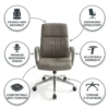 Bryan Medium Back Office Chair – Black & Grey