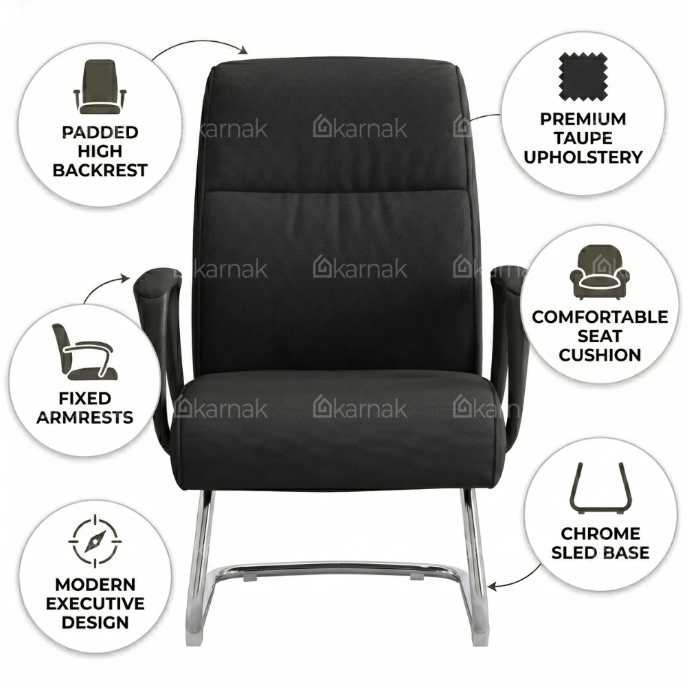 Bryan Visitor Chair – Black & Grey