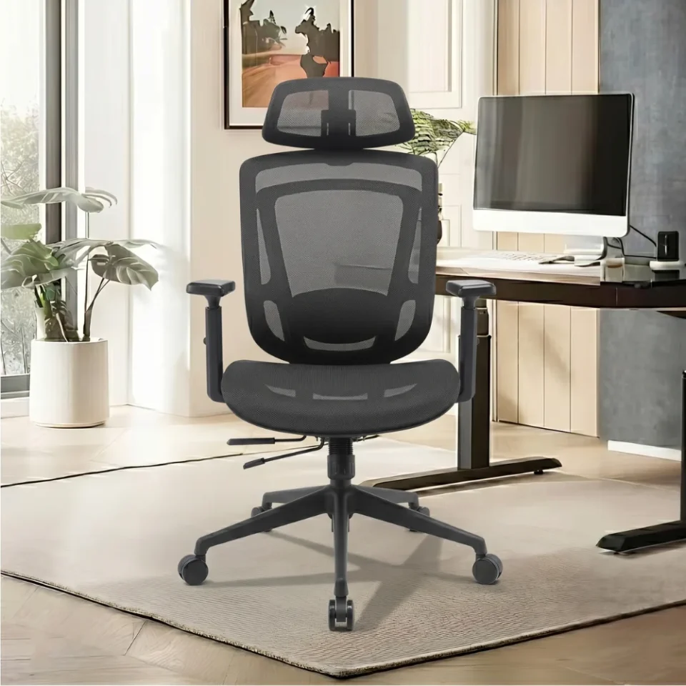 Comfy High Back Office Chair – Black…