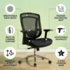 Comfy Medium Back Office Chair – Black