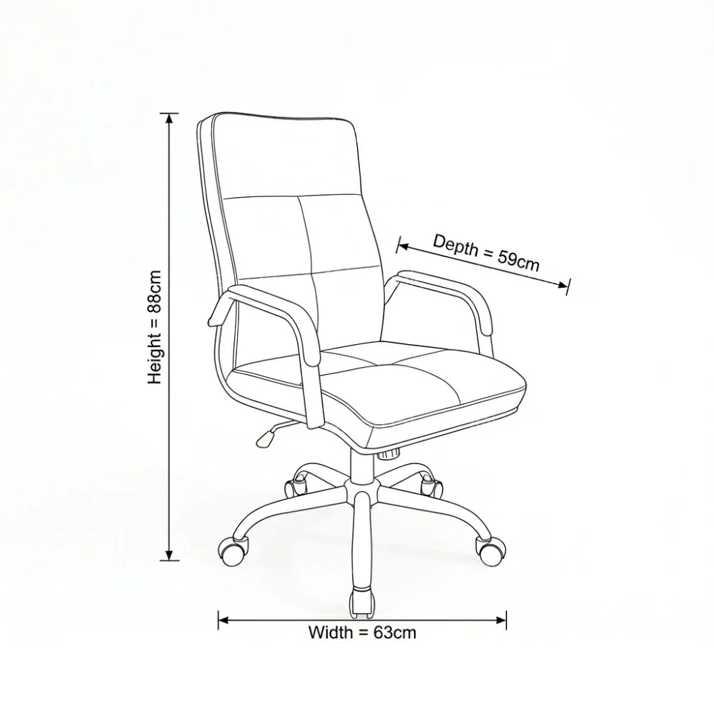 Cooper Medium Back Office Chair – Black