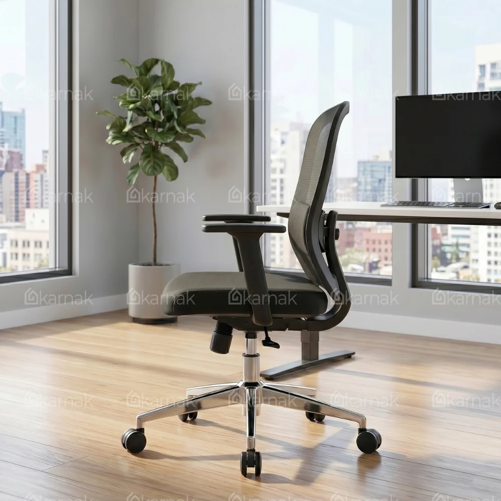 Sammy Medium Back Office Chair – Black