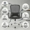 Sammy Medium Back Office Chair – Black