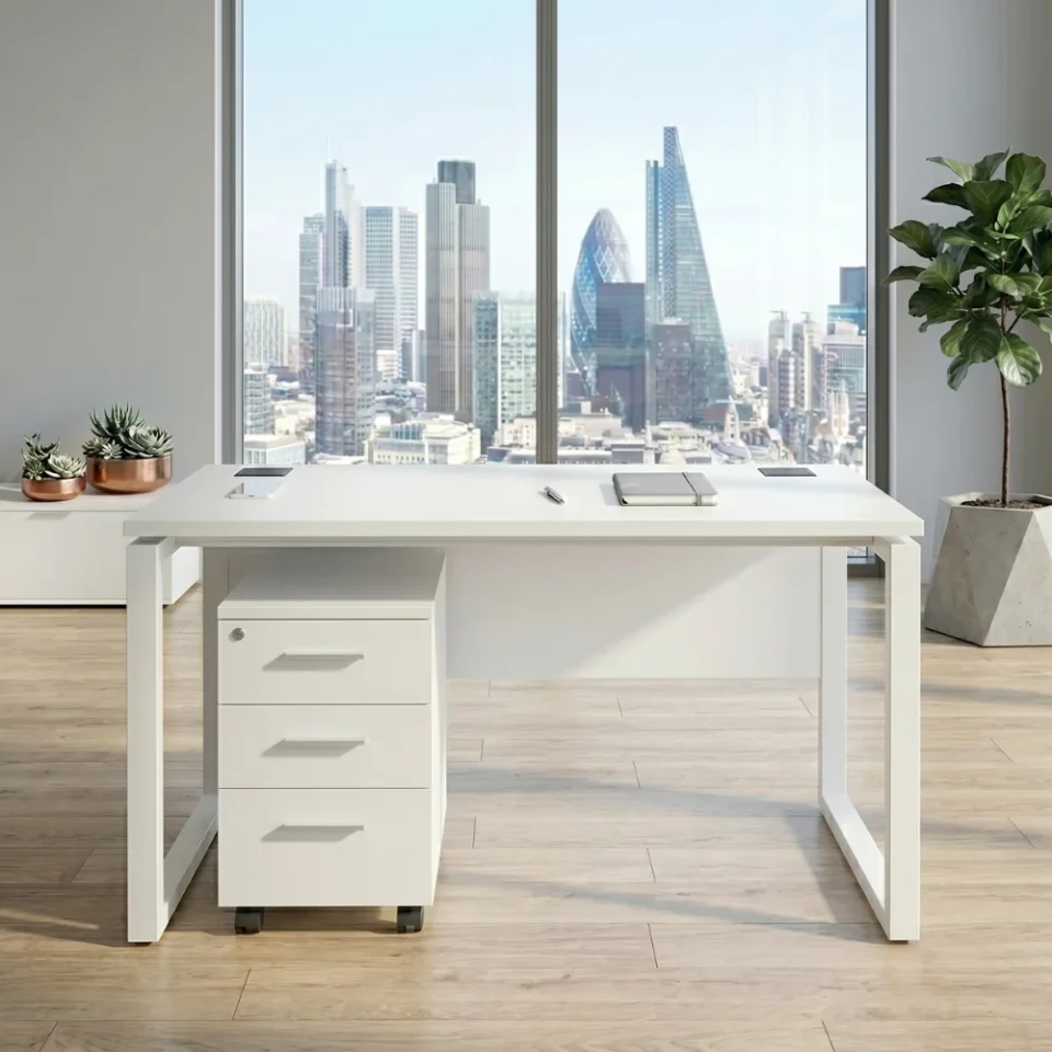 Stylist Single Person Workstation – White…