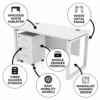 Stylist Single Person Workstation – White