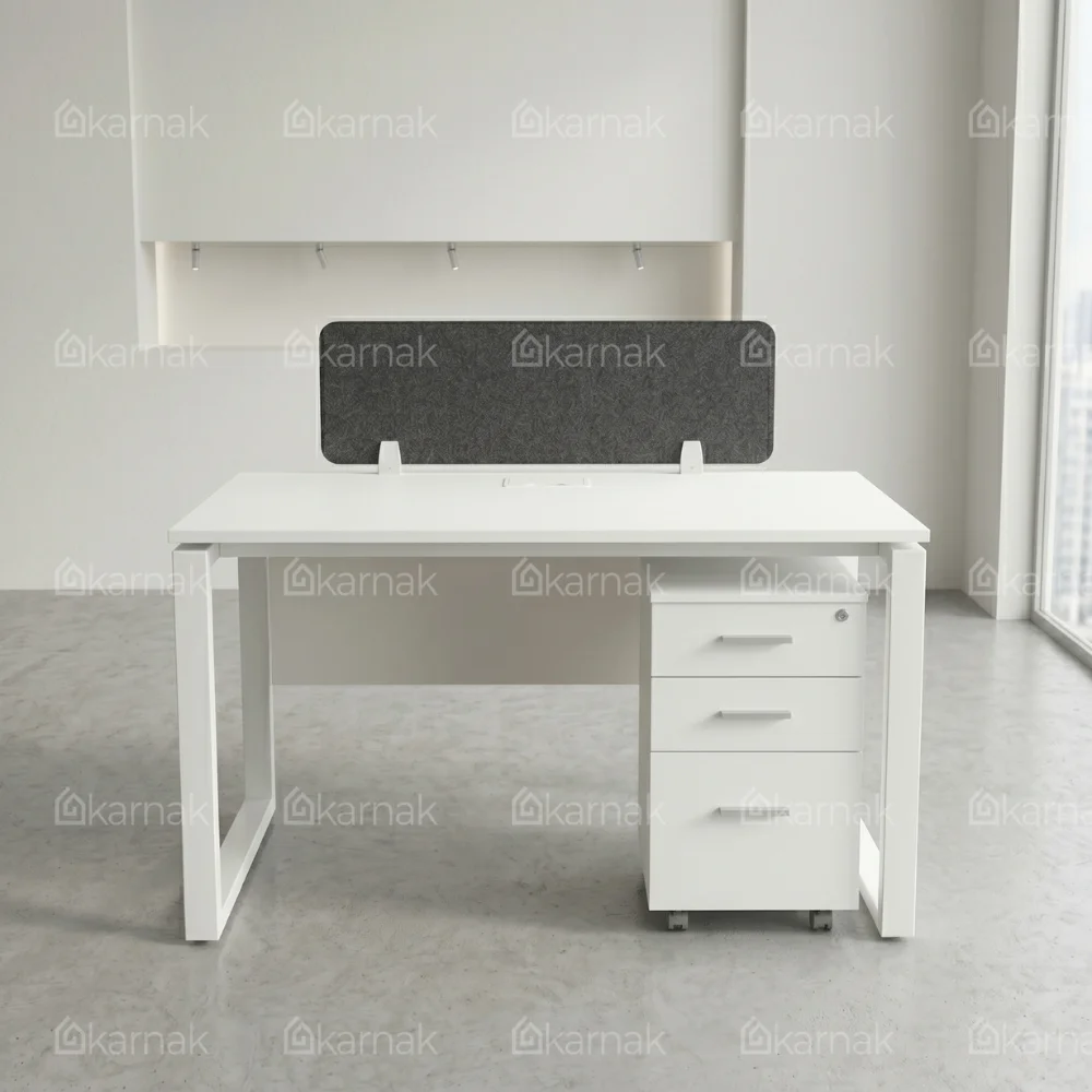 Single Person Trendora Workstation -White