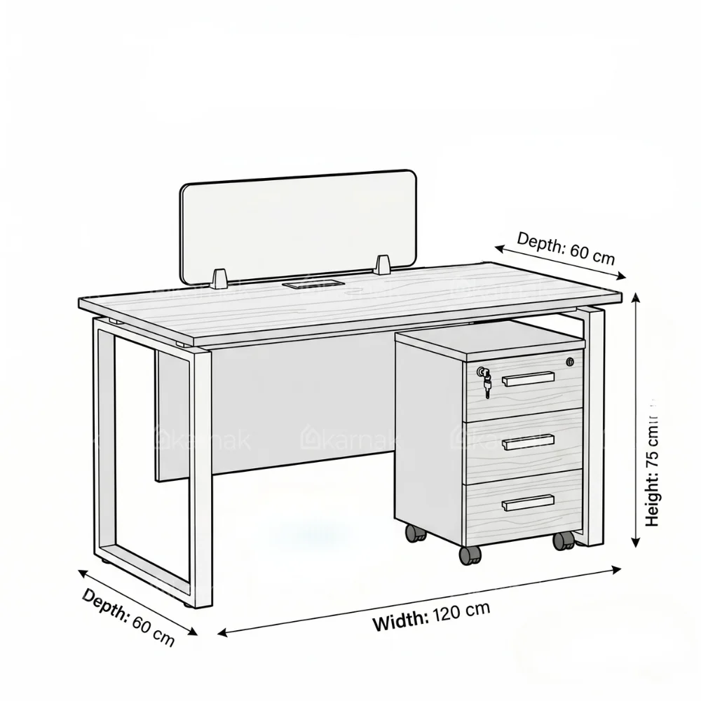 Trendora Single Person Workstation